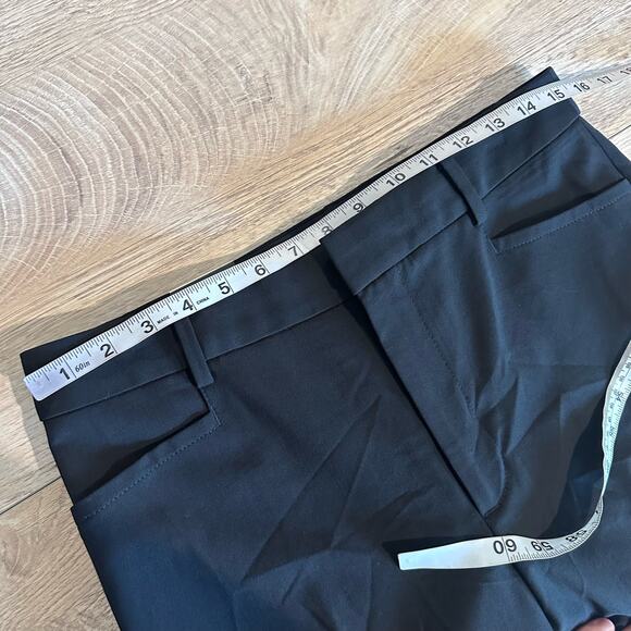 NWT Banana Republic SHORT Siena Straight Italian Wool Pant black 6 - Picture 9 of 11